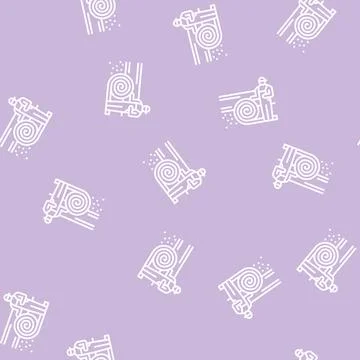 Turf laying line seamless pattern 스톡 일러스트