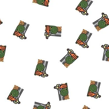 Turf laying vector seamless pattern Illustrazione stock