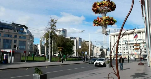 Turgenevskaya square Stock Footage 68053764