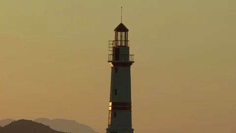 Turgutreis Lighthouse Bodrum Turkey Stock Footage 117726432