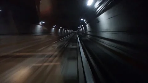 Turin Metro, a driverless underground rapid transit system Stock Footage 296047901