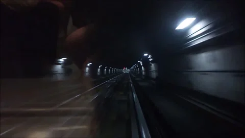 Turin Metro, a driverless underground rapid transit system Stock Footage 296047902