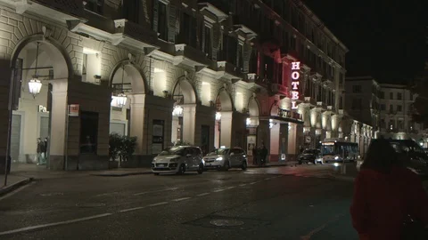 Turin by night Stock-Footage 82506307