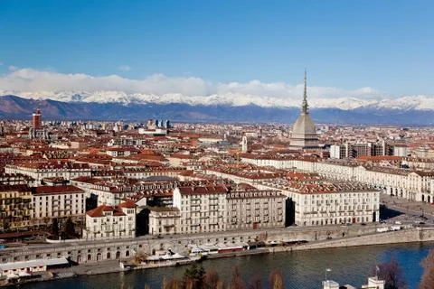 Turin panoramic view Stock Photos