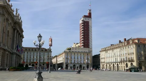 Turin - Piazza Castello - Motion view Stock Footage 66132008