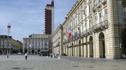 Turin - PIazza Castello - Motion view Stock Footage 66147292