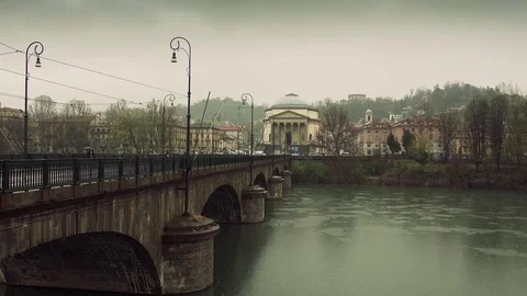 Turin in the rain 스톡 동영상 73830651