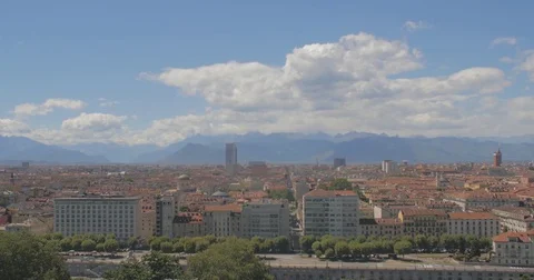 Turin skyline Stock Footage