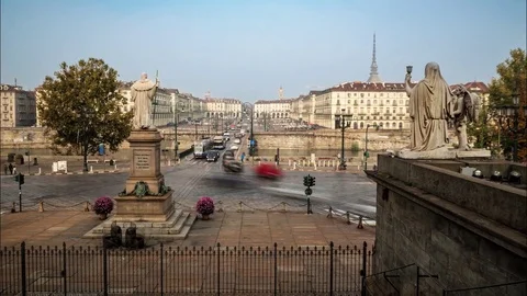 Turin in time lapse Stock Footage 81570301