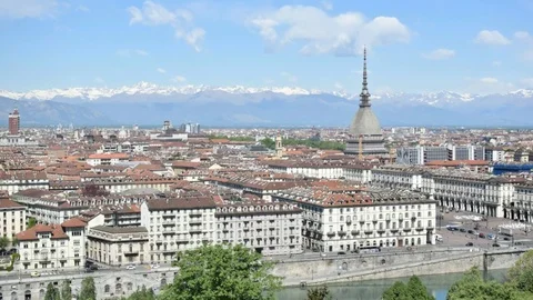 Turin view time lapse Vidéo 74662862