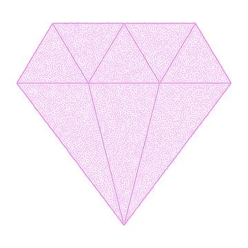 Turing abstract pattern diamond sketch engraving vector illustration. T-shirt Stock Illustration