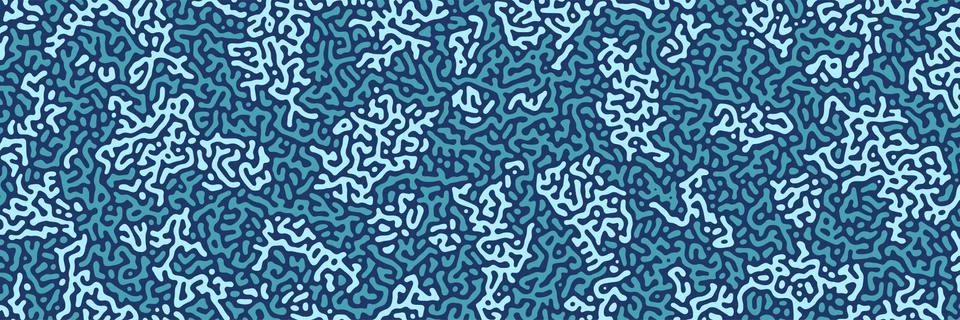 Turing background, organic liquid texture. Pattern with fluid ink shapes, tur Stock Illustration