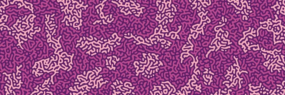 Turing background, organic liquid texture. Pattern with fluid ink shapes, pin Stock Illustration