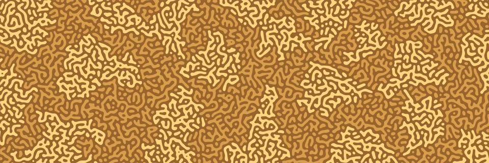 Turing background, organic liquid texture. Pattern with fluid ink shapes, gol イラスト素材