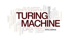 Turing machine animated word cloud, text... | Stock Video | Pond5