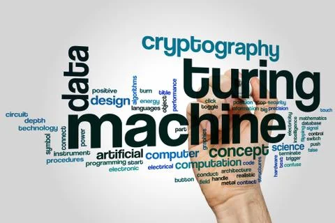 Turing machine word cloud Stock Illustration