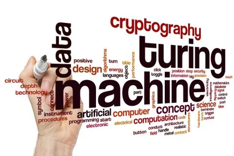 Turing machine word cloud Foto stock