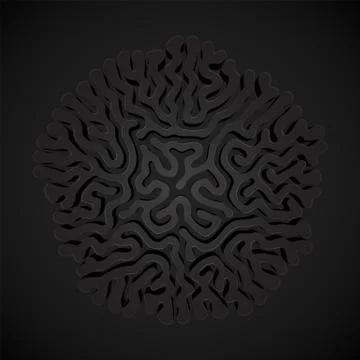 Turing morphogenesis reaction diffusion element. Illustrazione stock