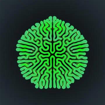 Turing morphogenesis reaction diffusion element. Illustrazione stock