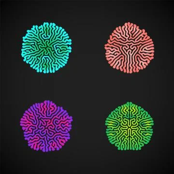 Turing morphogenesis reaction diffusion element. Illustrazione stock