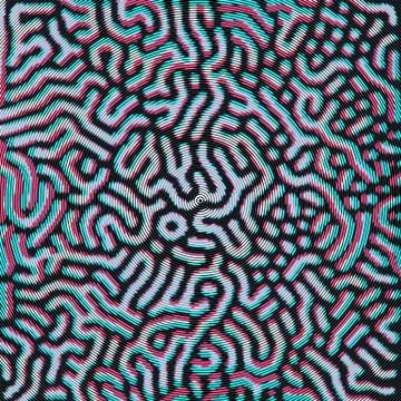 Turing morphogenesis reaction diffusion pattern. Stock Illustration