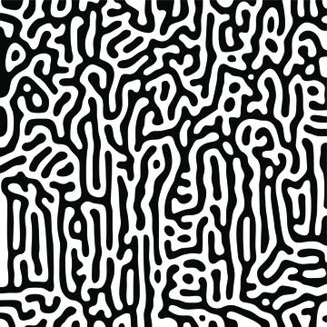 Turing Pattern black Background Stock Illustration