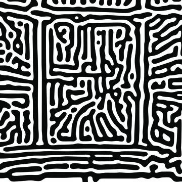 Turing Pattern black Background 스톡 일러스트