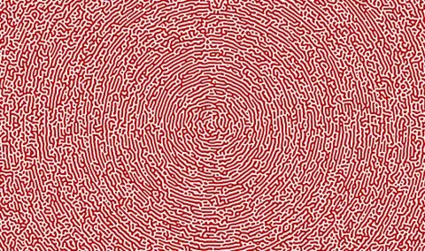 Turing pattern. Geometric abstract pattern. Radial abstraction Stock Illustration