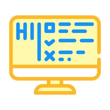 Turing test color icon vector isolated illustration Stockillustratie