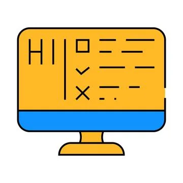 Turing test icon color illustration Stockillustratie