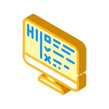 Turing test isometric icon vector isolated illustration Stockillustratie