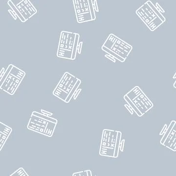 Turing test line icon vector isolated illustration 库存插图