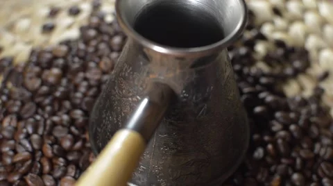 Turk coffee rotate Stock Footage 56864557