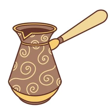 Turk colored vector icon. Hand drawn illustration isolated on white Stock Illustration