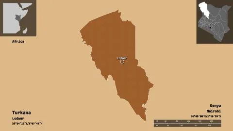 Turkana, county of Kenya. Previews. Pattern Stock Illustration