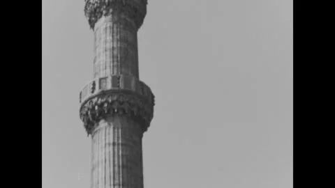 Turkey 1960s, View of Blue Mosque in Istanbul Vidéo 283822995