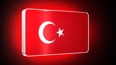 Turkey 3d flag Stock Footage 959597