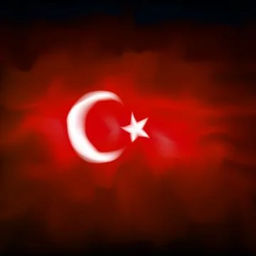 Turkey abstract flag background for creative design. Turkish flag banner design Illustrazione stock