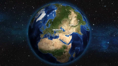 TURKEY AKSARAY ZOOM IN FROM SPACE Stock Footage 115894154