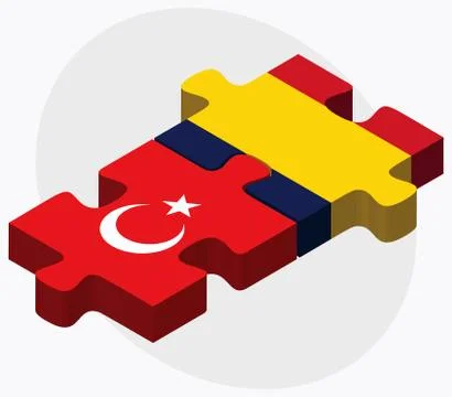 Turkey and Chad Flags Stock Illustration
