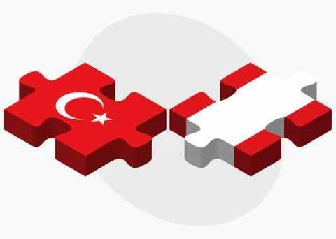 Turkey and Peru Flags Stock Illustration