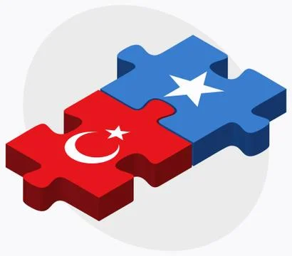 Turkey and Somalia Flags Stock Illustration