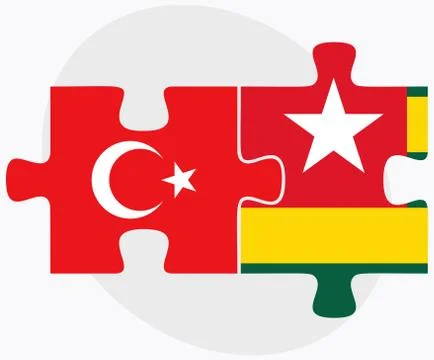 Turkey and Togo Flags Stock Illustration