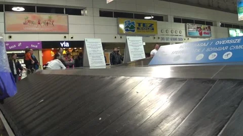 Turkey, Antalya - October, 2017: getting baggage at an international airport Stock Footage 87327116