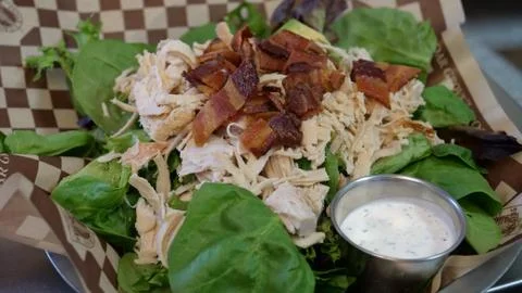 Turkey Bacon Salad Stock Photos