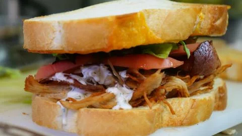 Turkey Bacon Sandwhich Stock Photos
