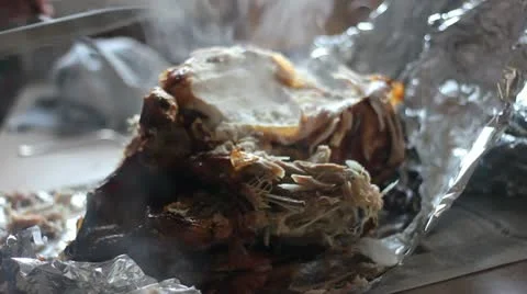 Turkey being carved Stock Footage 22222716