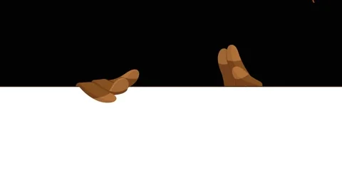 Turkey Bird Cartoon Character Over A Blank Sign Stock Footage 138317149