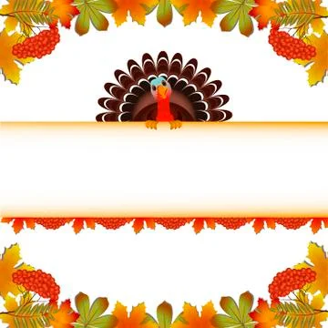 Turkey bird for Happy Thanksgiving celebration Stock Illustration