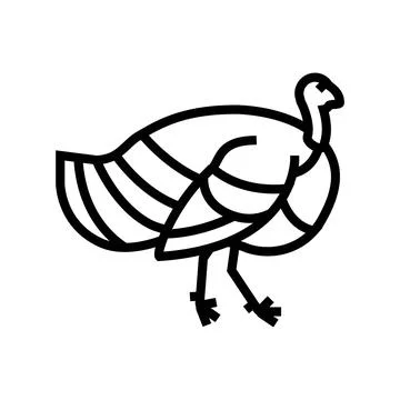 Turkey bird line icon vector illustration Stock Illustration